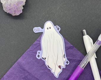 Anxiety Ghost Sticker| Ghost Sticker, Halloween Sticker, Spooky Stickers, Kawaii Sticker, Pastel Ghost, Anxiety Sticker, Cute Ghost Stickers