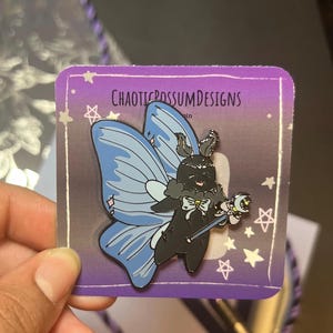 Magical Girl Mothman Enamel Pin| Local Cryptid Pin, Kawaii Cryptid Gift for Mothman Lover, Hard Enamel Moth Pin, Anime Moth Lapel Pins
