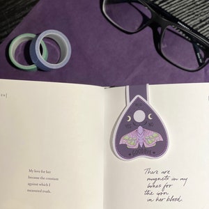 Planchette Magnetic Bookmark, Magnetic Bookmark, Halloween Bookmark, Magic bookmark, Witch bookmark, Ouija Bookmark, bookworm gift