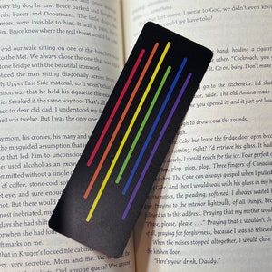Rainbow Stripe Bookmark | Rainbow Pride Bookmark Gifts, Subtle Pride Reading Bookmark, LGBT Rainbow Reader Gift, YA Reader, Bookish Gifts