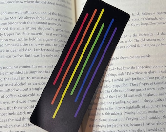 Rainbow Stripe Bookmark | Rainbow Pride Bookmark Gifts, Subtle Pride Reading Bookmark, LGBT Rainbow Reader Gift, YA Reader, Bookish Gifts