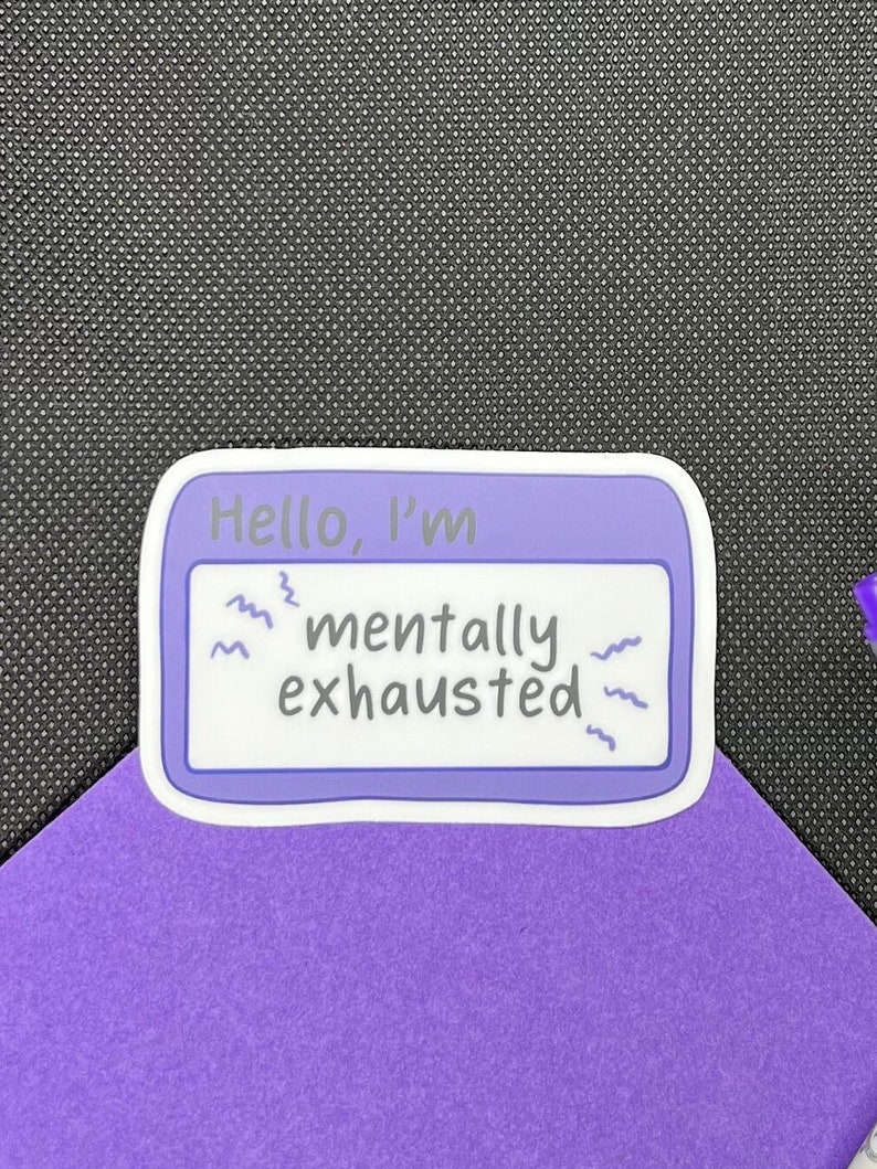 Sarcastic Hello Im Nametag Stickers | Trying My Best Stickers, Mental ...