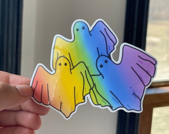 Pride Ghosts, LGBT Ghost Sticker, LGBT Sticker, Ghost Sticker, Rainbow Sticker, Pride Sticker, Ghost stickers, Pride vinyl sticker