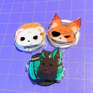 Heavenly Official Phone Grips |Magnet Phone Acrylic Grip, HuaLian Fox Ferret, Qi Rong, MXTX Danmei TGCF, E-Reader Kindle Kobo Accessory