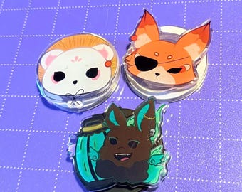 Heavenly Official Phone Grips |Magnet Phone Acrylic Grip, HuaLian Fox Ferret, Qi Rong, MXTX Danmei TGCF, E-Reader Kindle Kobo Accessory