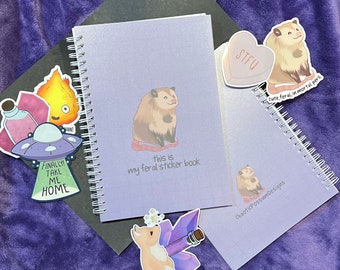 Feral Possum herbruikbaar stickerboek | Stickercollectie boek, stickeropslagboek, stickerbinder, stickeralbum, Feral Possum stickerboek