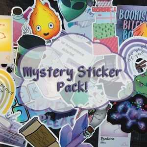 Mystery Sticker Pack! | Sticker Bundle, Sticker Blind Bag, Die-Cut Sticker Surprise, Sticker Pack, Witchy, Bookish, Holo Grab Bag Stickers