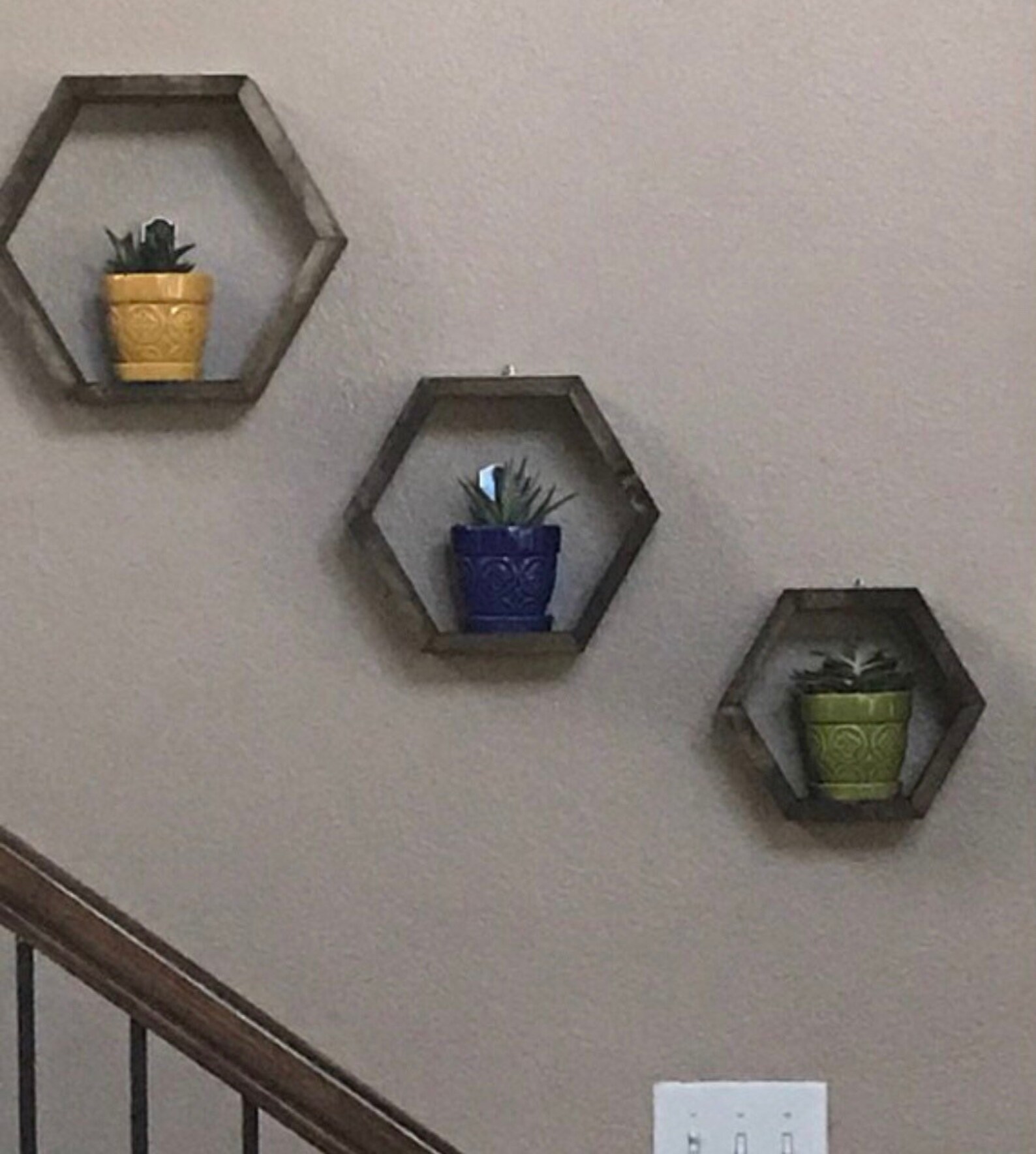 Hexagon Nesting Shelf Set Shelf Hexagon Shelf Etsy