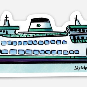 Fähre Sticker. Washington State Ferry