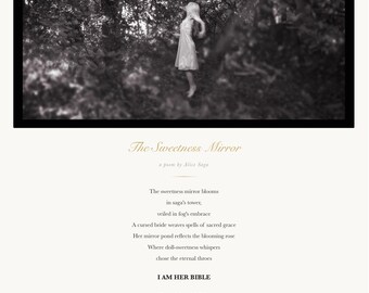 El espejo de la dulzura — Poesía impresa, descarga digital, poesía artística de Alice Saga