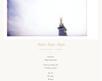 Skapa Skapa Skapa — Impresión de poesía, Descarga digital, Poesía de bellas artes por Alice Saga