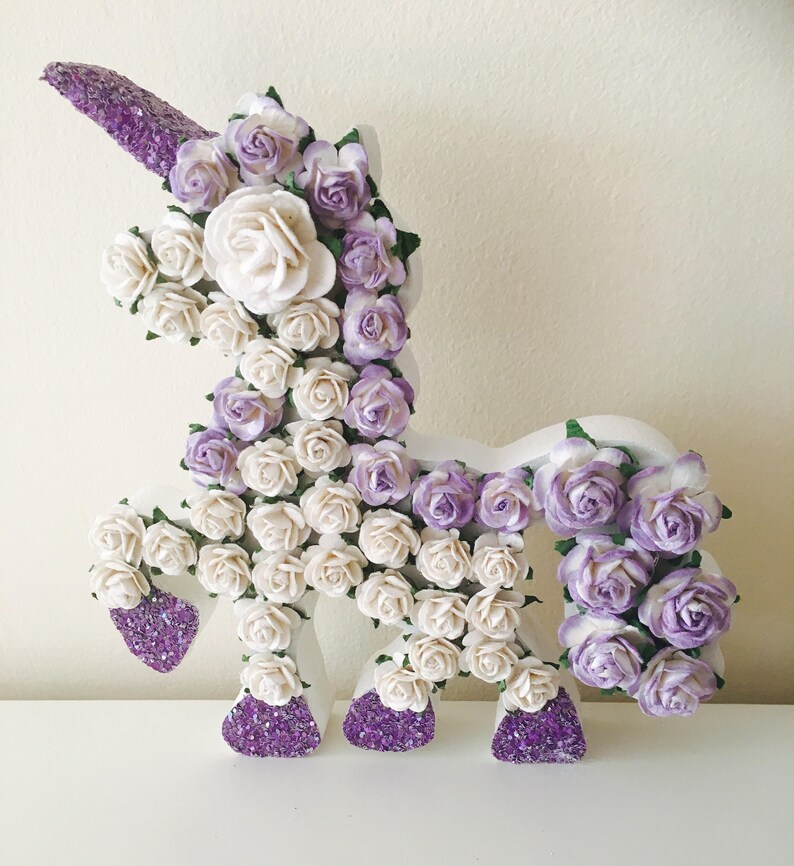 Unicorn Gift Unicorn Cake Topper Flower Unicorn Unicorn Etsy
