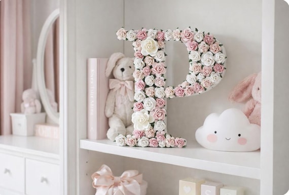 Flower letters for nursery, Flower letters, Nursery letters, Floral letters, New baby gift, Nursery decor, New baby gift, Flower names