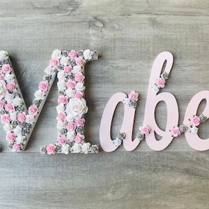 Flower name, name sign, wall name, flower letter, flower nursery name, nursery name sign, flower letter name, flower wall