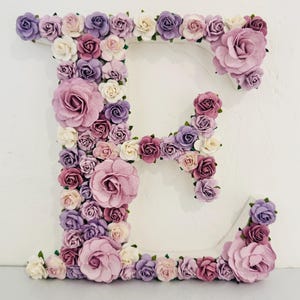 Letras de flores para quarto de bebê, Letras florais, Letras para berçário, Letras com motivos florais, Presente para recém-nascido, Decoração para quarto de bebê, Presente para recém-nascido, Nomes de flores imagem 4