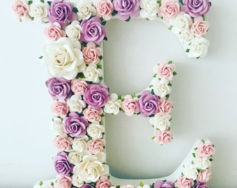 name sign for nursery flower letters, newborn name sign, nursery wall art, personalised new baby gift, toybox letters