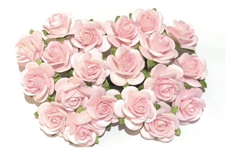 Mulberry 20mm Paper Roses, Handmade Craft Flower Supplies, Mini Paper ...