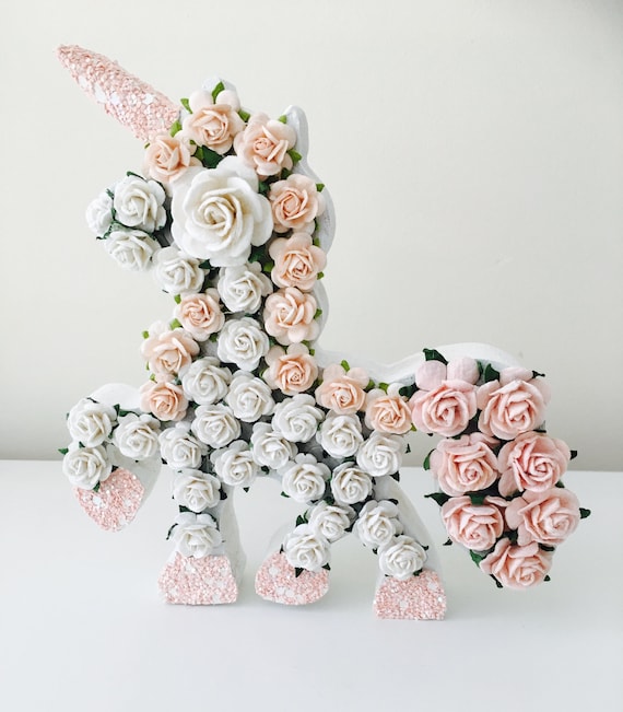 unicorn gift, unicorn cake topper, flower unicorn, unicorn wall art, flower unicorn, unicorn roses, unicorn nursery decor, flower girl gift