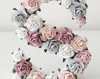 Large wall art, wall art, large letters, large art, wooden wall art, wooden flower letters, girls nursery decor, flower letters
