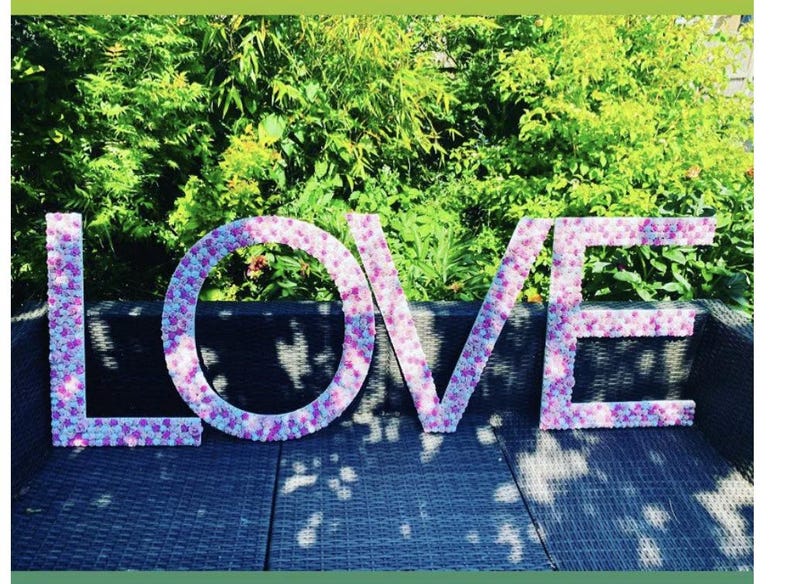 Letras de flores para quarto de bebê, Letras florais, Letras para berçário, Letras com motivos florais, Presente para recém-nascido, Decoração para quarto de bebê, Presente para recém-nascido, Nomes de flores imagem 15