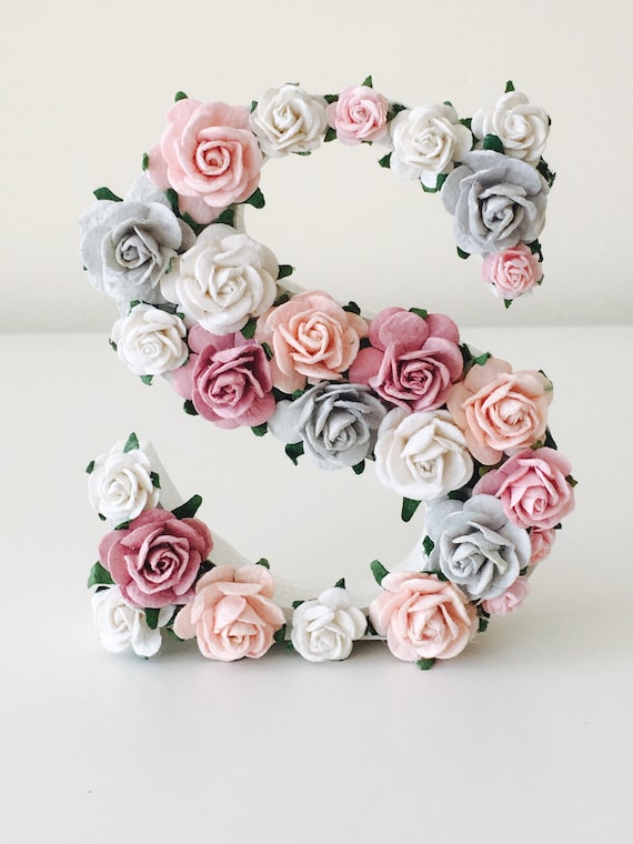 Nursery name letters alphabet letters name signs nursery decor wooden letters with flowers girls nursery decor flower letters