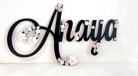 Large name sign for nursery, wooden personalised name for nursery, new baby wall name