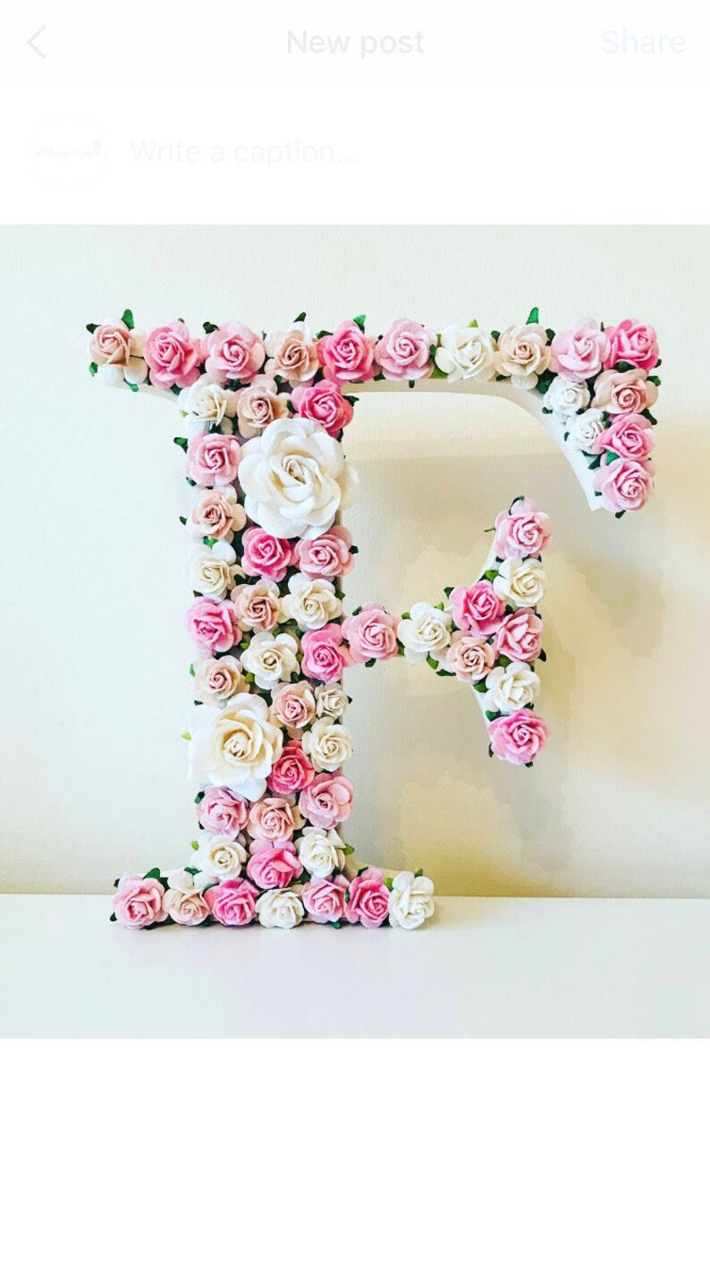 Pink Letters Nursery Pink Letters Flower Letters Pink Wall Etsy UK