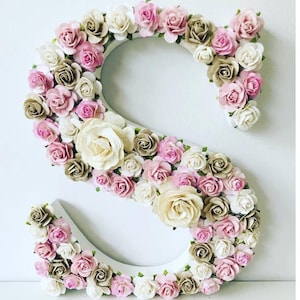 Grande arte de parede, letras grandes, letras grandes de flores, arte de parede com letras, letras grandes de madeira, letras de flores, arte de parede, arte de parede para berçário