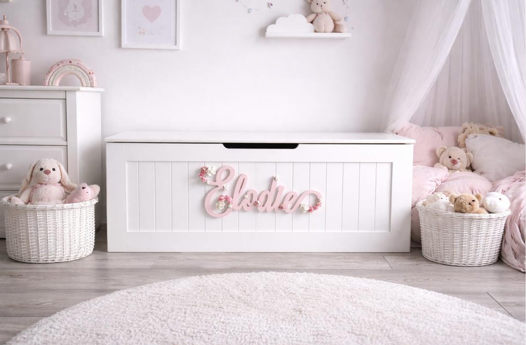 Toy Box Name, Wooden Door Sign, Personalised Name Sign for Nursery ...
