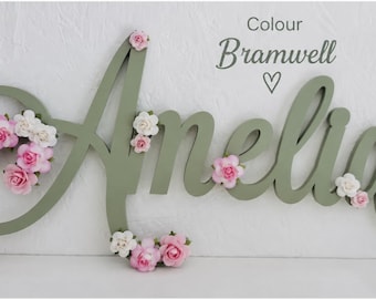 Personalised name door sign, toy box name, name sign for girls nursery, new baby gift