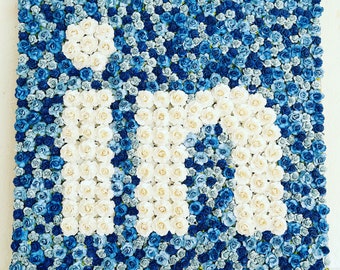 Custom Flower Wall Art  Personalised Rose Letter Wall Floral event Backdrop Event Decor, Business Sign, Baby Shower or Wedding Prop