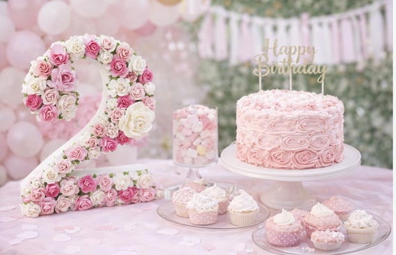 Flower numbers, birthday numbers, floral numbers for birthday