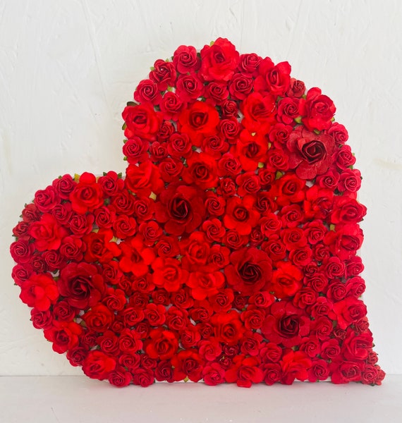 Cuore d'amore di San Valentino, regalo di San Valentino, regalo di rosa  rossa, cuore di fiori, regalo di fiori di compleanno -  Italia