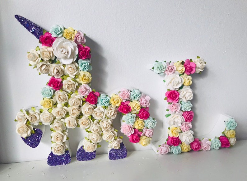 Flower unicorn unicorn flower flower lettersunicorn Etsy