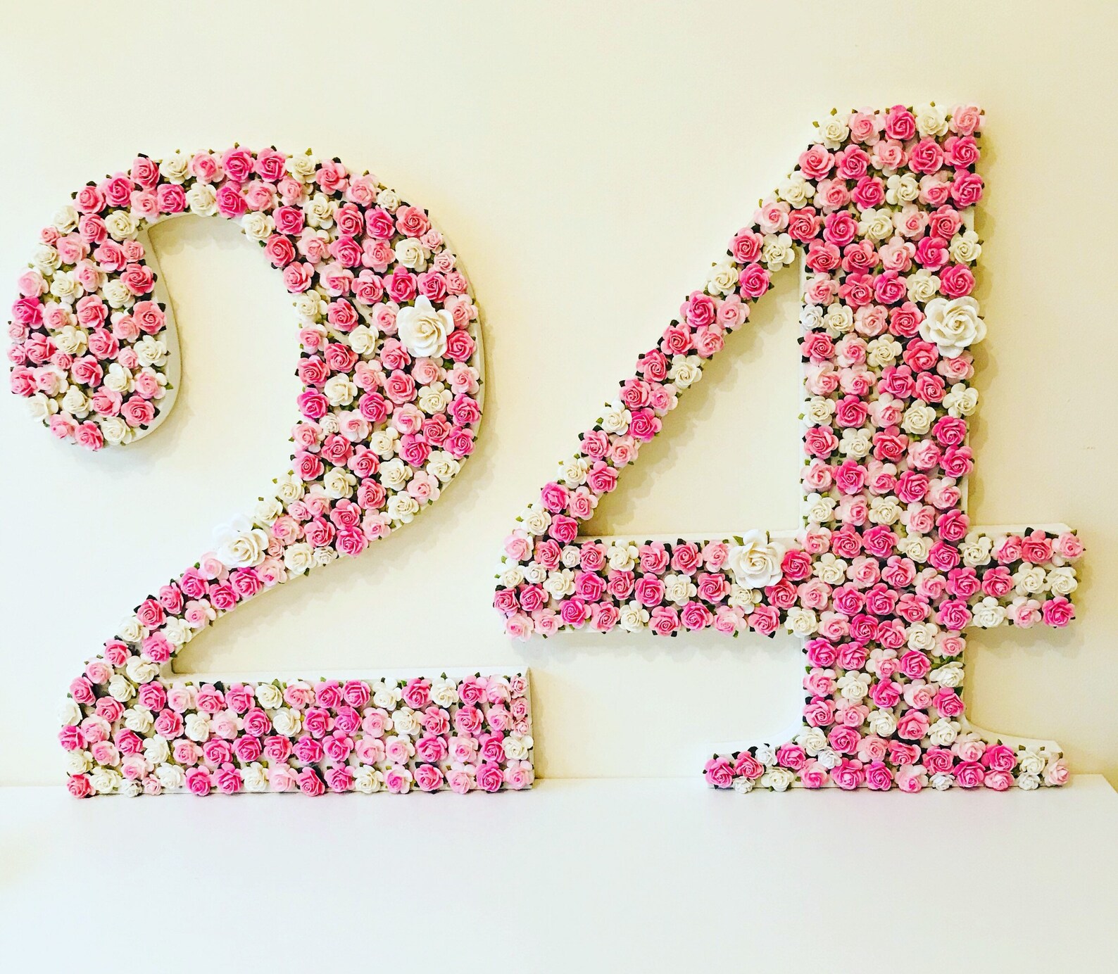 Flower numbers number flowers birthday numbers floral Etsy