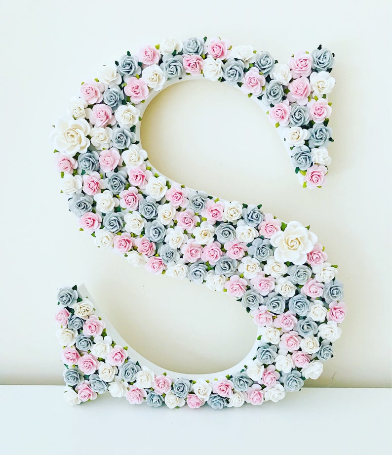 Large Wall Art Large Letters Large Flower Letters Letter Etsy