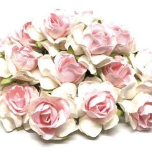 Rosa de papel de amoreira clássica, suprimentos para artesanato com rosas de 25 mm, artesanato com flores de papel, rosas de papel de amoreira, letras de flores, rosas, xícaras de chá, rosas