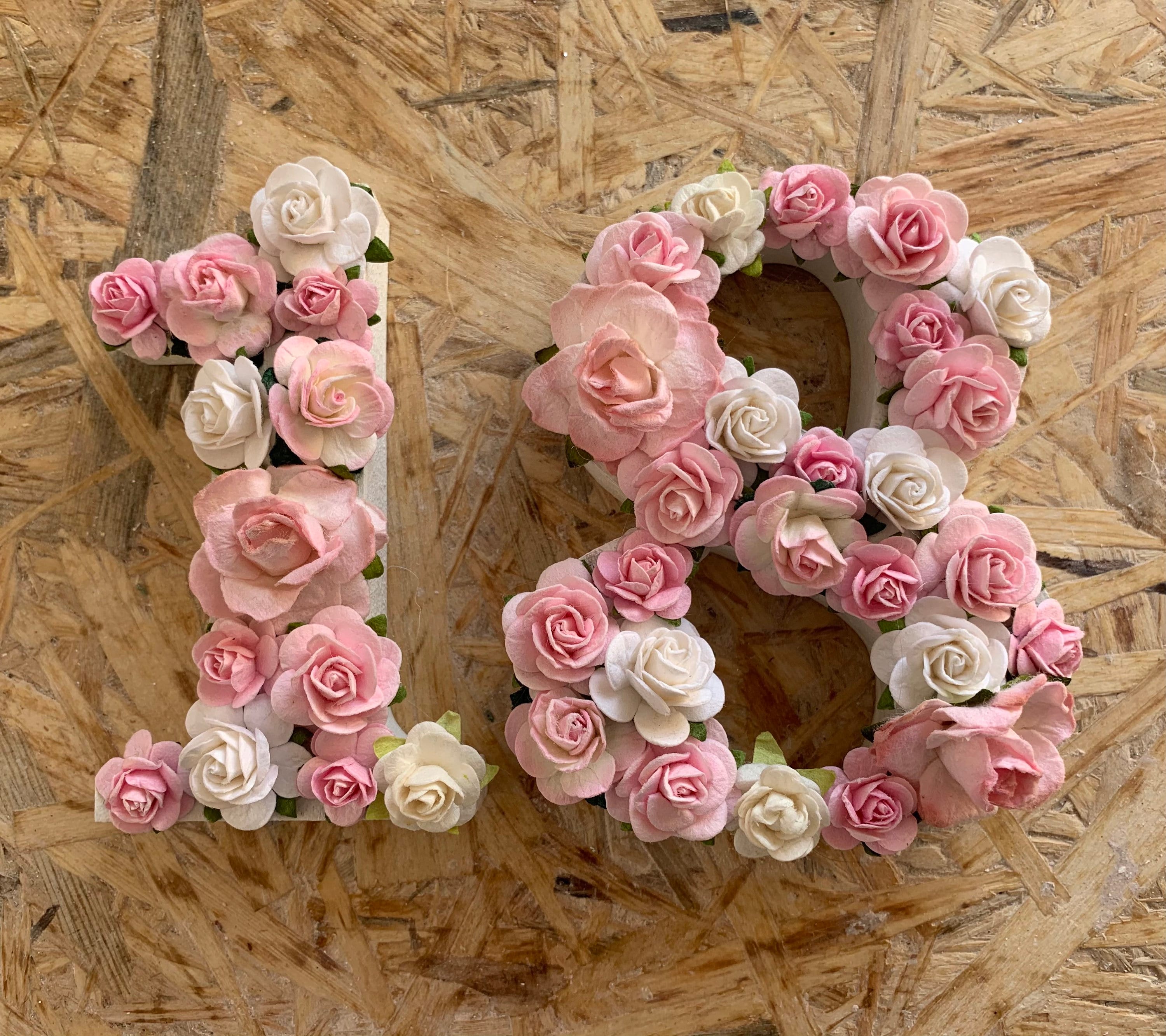 Flower numbers number flowers birthday numbers floral | Etsy