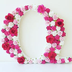 Letras de flores para quarto de bebê, Letras florais, Letras para berçário, Letras com motivos florais, Presente para recém-nascido, Decoração para quarto de bebê, Presente para recém-nascido, Nomes de flores imagem 16