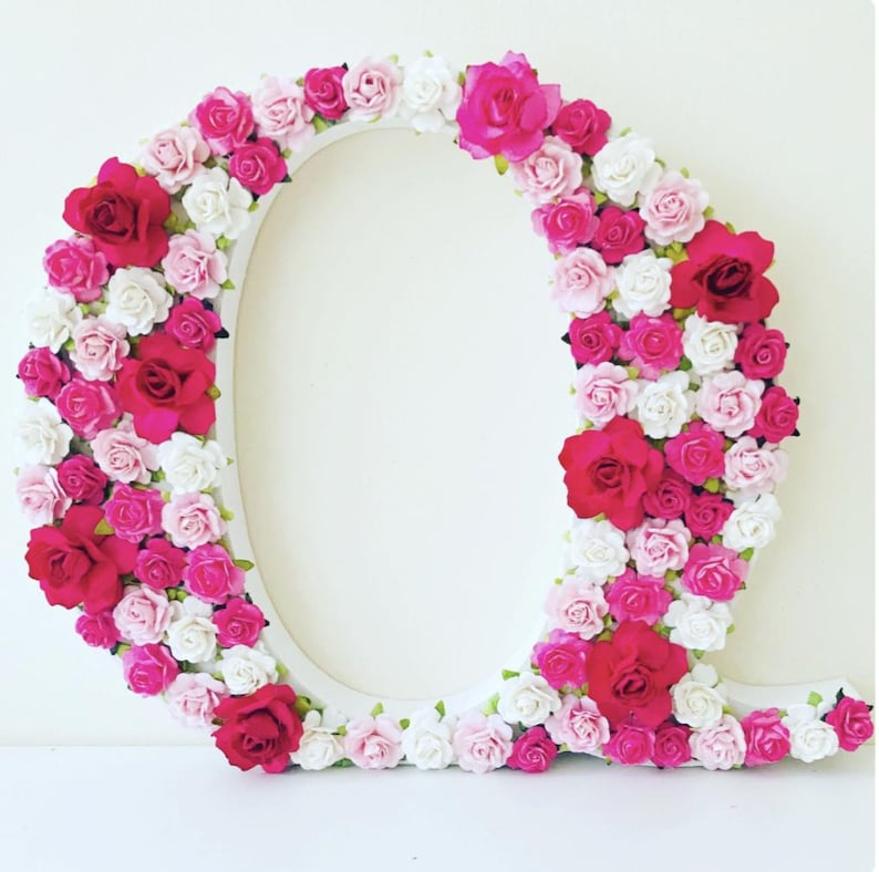 Letras de flores para quarto de bebê, Letras florais, Letras para berçário, Letras com motivos florais, Presente para recém-nascido, Decoração para quarto de bebê, Presente para recém-nascido, Nomes de flores imagem 16