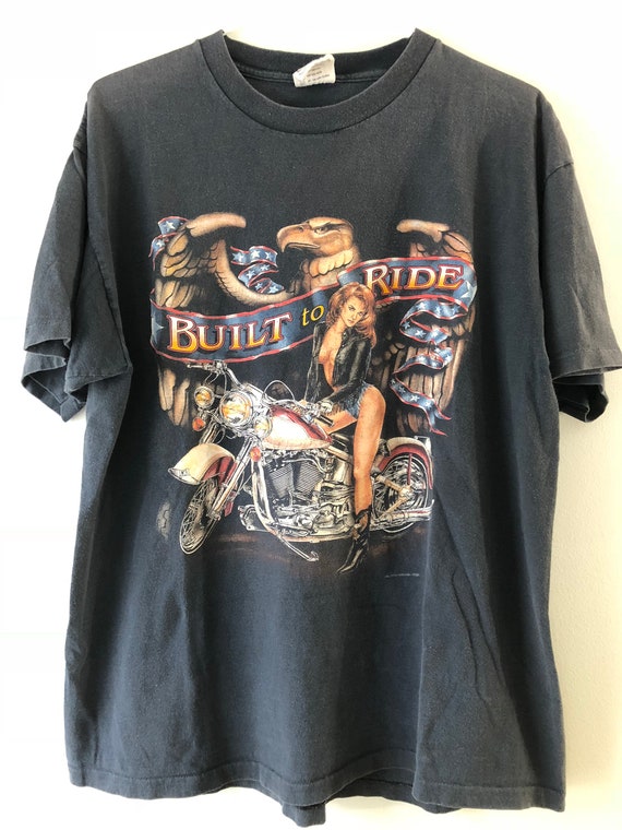 Vintage "Born to Ride" Motorcycle Tshirt