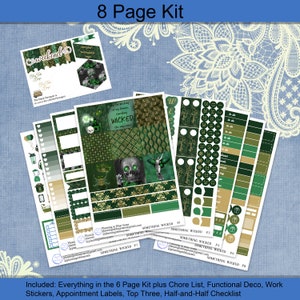 Horizontal -  Something Wicked, Halloween, Spooky Sticker weekly kit 4, 6, 8 page or A La Carte