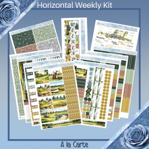Horizontal -Hole in One Golf Stickers weekly kit 4, 6, 8page or A La Carte