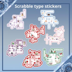 Naklejki typu Scrabble 5" x 5", Wybierz porę roku, święto, nazwę, podaj kilka słów, których chcesz użyć