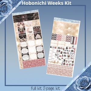 Hobonichi Weeks - Kit d'autocollants pour agenda Midnight Mascarade
