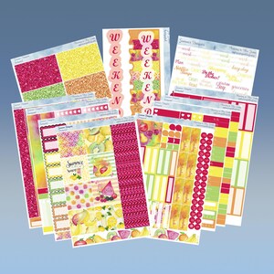 Horizontal - Kit semanal de adesivos Summer Daiquiri de 4, 6, 8 páginas ou à la carte