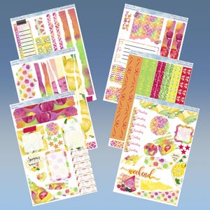 Kit de diario - Kit de pegatinas para planificador Daiquiri de verano