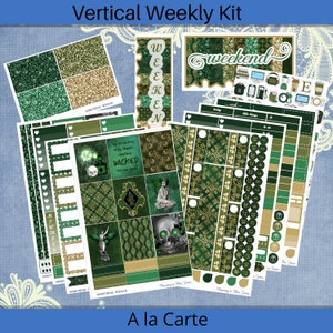 Vertical 7 x 9 - Something Wicked, Halloween, Spooky Sticker weekly kit 4, 6, 8 page or A La Carte