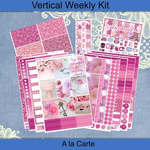 Vertical 7 x 9 - Blush To Engagement Planner sticker weekly kit 4, 6, 8 page or A La Carte