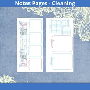 Notes Page Cleaning Planner Setup Kit